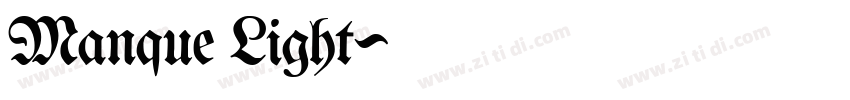 Manque Light字体转换